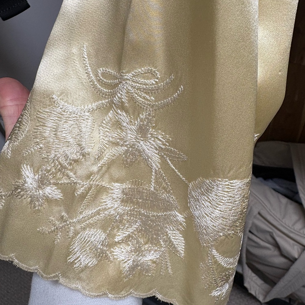 REFORMATION.  Rosina Silk Front-Tie – Butter Yellow color– Size S - Picture 5 of 9